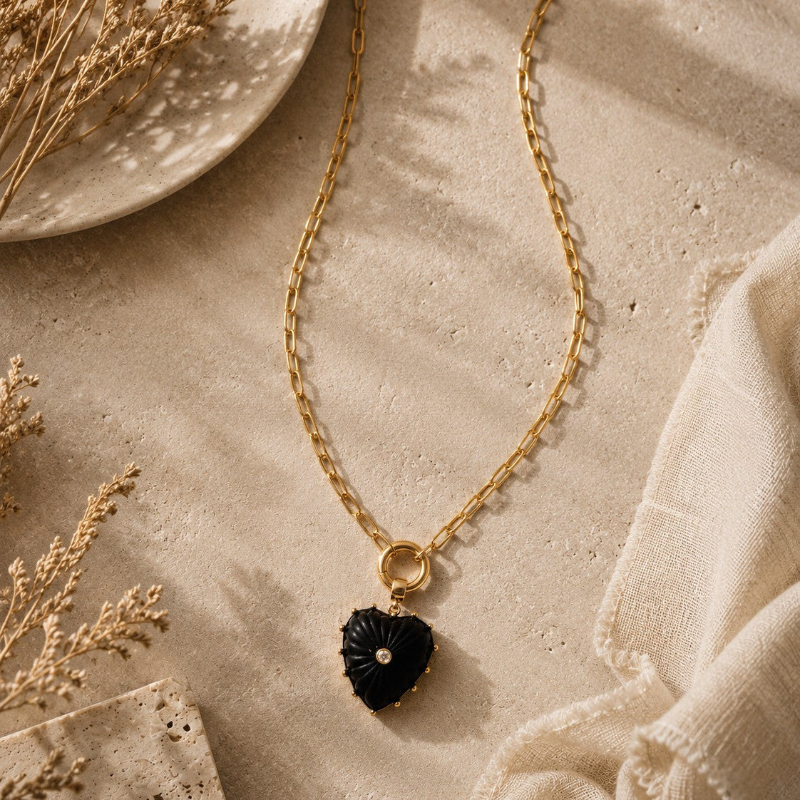 Midnight Heart Charm