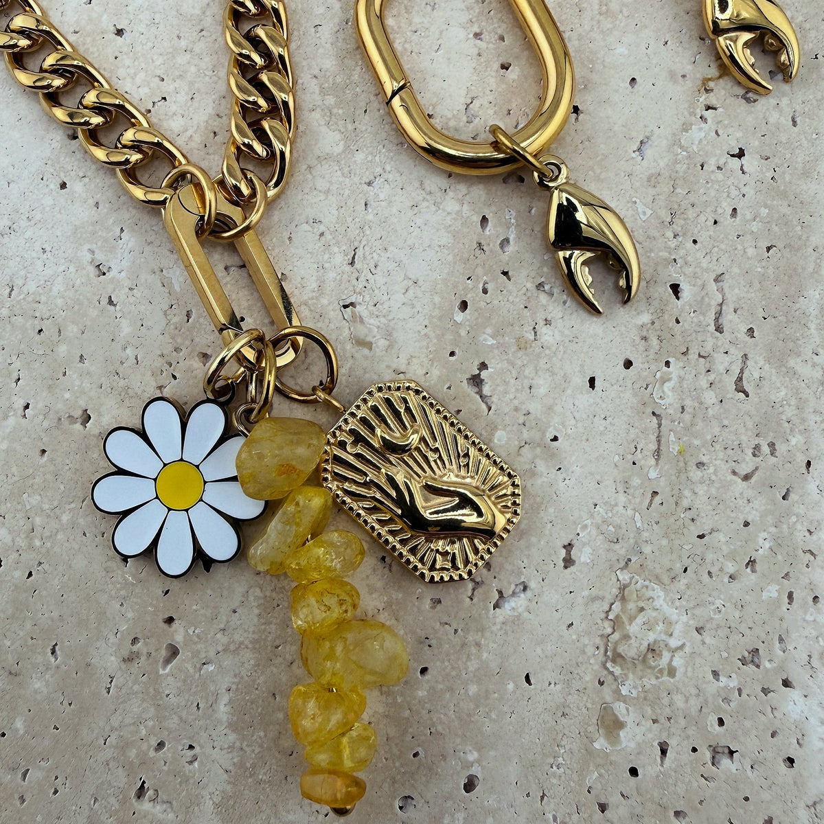 Golden Citrine Charm
