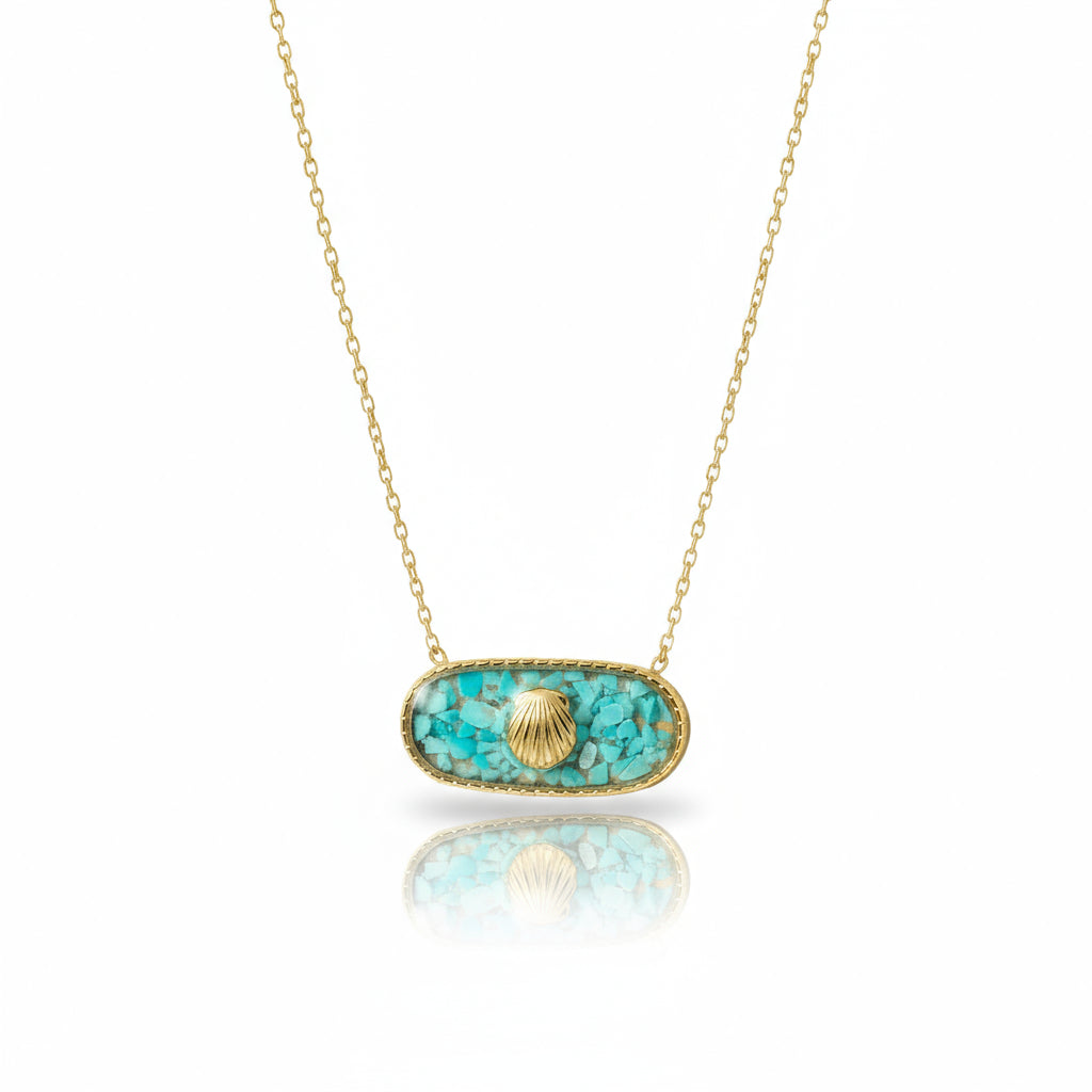 Green Ocean Shell Necklace
